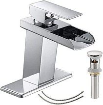Bathfinesse Bathroom Sink Faucets &amp; Parts Chrome Waterfall Bath Faucet, Free - £51.95 GBP