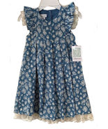 Bonnie Jean Posh Release Pleat Float Printed Denim Dress with Lace Trim,... - £26.99 GBP+