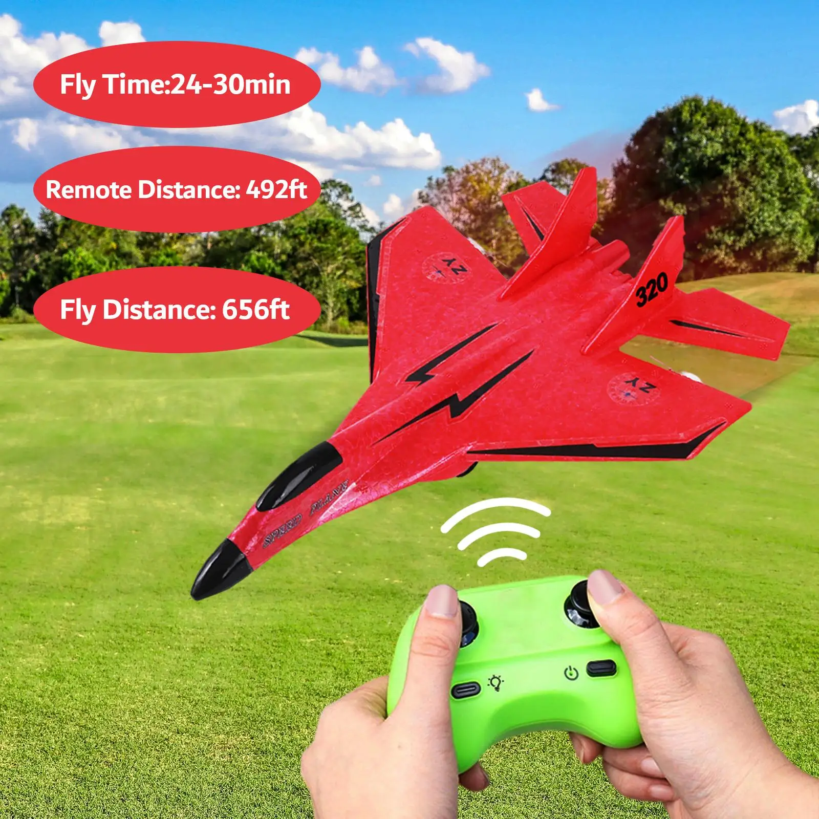2 CH RC Plane Ready to Fly Outdoor Flighting Toys Gift Easy to Fly Aircraft Jet - £28.00 GBP