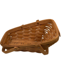 Vintage Longaberger Basket 1991 Vegetable Double Handle Classic Color - $18.90