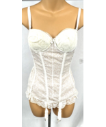 Vintage Simone Perele Lace Corset Bustier Garters Longline Bra Size 32 A... - $2,760.29 MXN