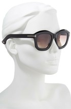 Tom Ford Julia 02 FT582 Black Or Clear Brown Square Women&#39;s Sunglasses  - £203.07 GBP