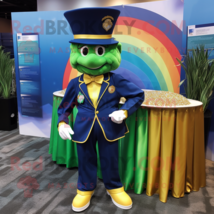 Navy Pot Of Gold mascot costume character dressed with a Capri Pants and Tie pin - £953.62 GBP