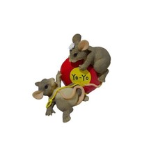 Fitz And Floyd Charming Tails Mouse Yo- Yo Even the Ups and Downs Are Fun Figure - $12.74