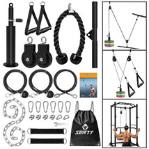 Weight Cable Pulley System Gym, Upgraded Cable Pulley Attachments For Gy... - £89.51 GBP