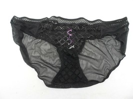 Adore Me Women&#39;s Hipster Risque Lace Panty 08018 Black Size Large - £3.70 GBP