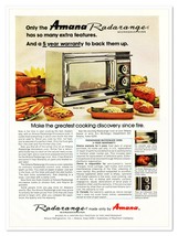 Amana Radarange Microwave Oven Retro Kitchen Vintage 1972 Full-Page Maga... - $180.80 MXN
