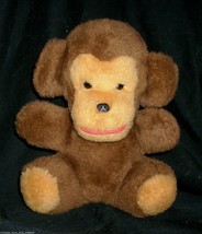 7&quot; Vintage 1979 Gund Brown Tan Baby Monkey W/ Rattle Stuffed Animal Plush Toy - £59.47 GBP