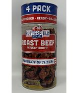 4 - Pack Roast Beef Butterfield in Beef Broth Fully Cooked 12 Oz 4 Pk Ca... - £25.69 GBP