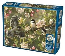 Chickadeedeedees Chickadee Bird Jigsaw Puzzle 500 pc Cobble Hill Made in... - $23.71