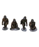 Set of 4 Forest Mythical Creature Sasquatch Big Foot Cryptid Apes Figurines - $31.73 CAD