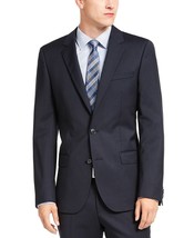 Hugo Boss Henry 182 Men&#39;s Slim-Fit Navy Blue Stripe Suit Jacket 38 - £153.20 GBP