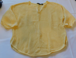 Jeanne Pierre Women&#39;s Ladies Size XL xlarge Yellow 1/2  Sleeve Sweater GUC - £12.12 GBP