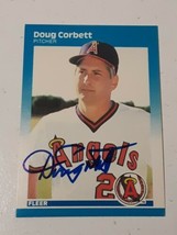 Doug Corbett California Angels 1987 Fleer Autograph Card #76 READ DESCRIPTION - £3.94 GBP