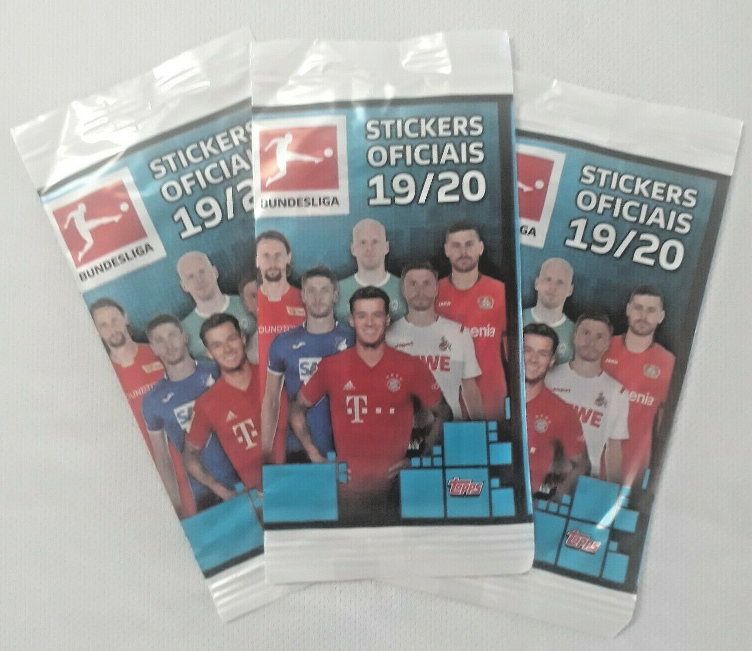 03 Sealed Packs Sticker Bundesliga 2019-2020 Merlins Topps - Brazilian Edition