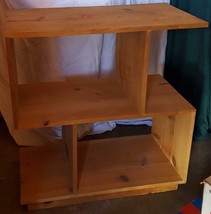 Wonderful Hand Made Solid Wood Shelf Unit - UNIQUE AND UNUSUAL SHAPE - RAW - $79.19