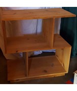 Wonderful Hand Made Solid Wood Shelf Unit - UNIQUE AND UNUSUAL SHAPE - RAW - £62.05 GBP