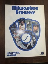1978 Milwaukee Brewers vs Baltimore Orioles Program Scorecard nicely Scored - £11.94 GBP