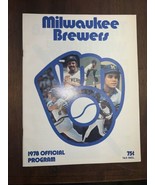 1978 Milwaukee Brewers vs Baltimore Orioles Program Scorecard nicely Scored - £11.74 GBP