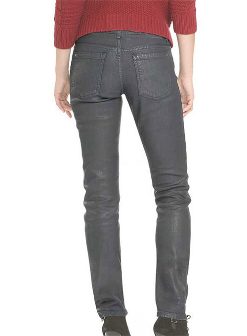 Angular Leather Pants Grey Colour Mono ectric, Women Wasit Belted Pants,Women Zi