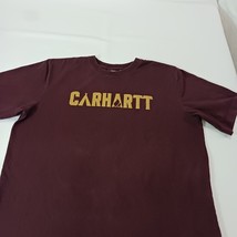 Carhartt 105183 PRT Relaxed Fit Men's Red Cotton Short Sleeve T-Shirt Size XL image 11
