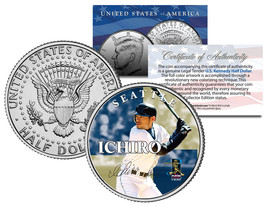 Ichiro Suzuki Collectible Jfk Kennedy Half Dollar Colorized U.S. Coin *Seattle* - £6.73 GBP