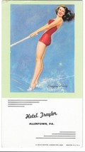 Vintage 1950s Hotel Traylor, Allentown. Pa. Earl Mac Pherson Pin-up Ink Blotter - £14.38 GBP