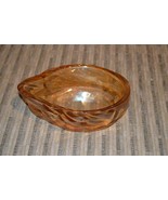 Small vintage amber depression glass dish shaped like a boat - £7.85 GBP