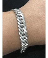 vintage sterling silver bracelet 49 Grams 8mm 8” Long - $237.61 CAD