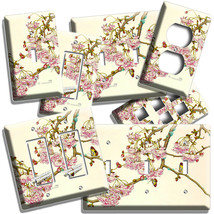 Vintage Japanese Cherry Blossom Butterflies Light Switch Outlet Wall Plate Decor - £13.09 GBP+