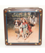 Vintage 1986 To School Well Fed On Grape-Nuts Square Hinged Tin - £9.56 GBP