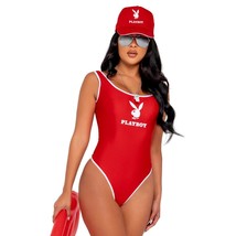 Playboy Lifeguard Costume Set Swimsuit Style Bodysuit Cap Whistle Baywatch PB129 - £54.52 GBP