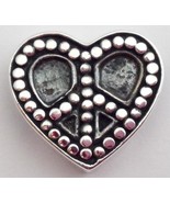 Authentic Lori Bonn Bons Peace and Love Slide Charm, Sterling Silver 210... - $51.95 CAD