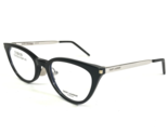 Saint Laurent Brille Rahmen SL264 002 Schwarz Silber Cat Eye Rund 49-20-145 - $139.47