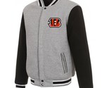NFL Cincinnati Bengals  Reversible Full Snap Fleece Jacket JHD 2 Front L... - £94.81 GBP
