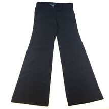 French Connection Black Wide Leg Trousers Sz L w/ Hook Closure 33x8 (pil... - $14.80