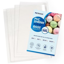 Metronic Shrink Wrap Bags 14X20 Inches 100Pcs, Clear Pvc Heat Shrink Wra... - $32.94