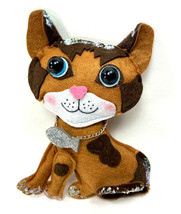 Midwest-CBK Large Felt and Fabric Brown Kitty Cat Christmas Ornament - £6.66 GBP