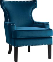 Homelegance Jacinta Velvet Accent Chair, Navy - £203.84 GBP