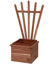 Fan Planter - Amish Red Cedar Trellis &amp; Plant Box - £279.69 GBP