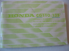 1985 85 HONDA CG110 CG125 ENGLISH SPANISH FRENCH GERMAN EDM USDM OWNER M... - $11.17