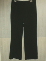 New Vintage Adolfo Dress Pants Size 14 Black Cuffed Flat Front Style #7313 - £15.87 GBP