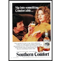 1976 Southern Comfort Whiskey Vintage Print Ad Blonde Yellow Dress Wall Art - £8.20 GBP