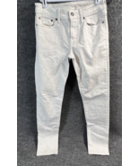 American Eagle Pants Mens 30x32 (30x31) White Denim Flex Chino Pockets R... - $21.50