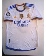 Karim Benzema Real Madrid UCL Champions Match White Home Soccer Jersey 2... - $137.88 CAD