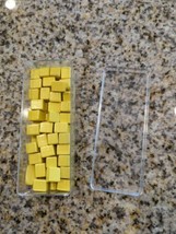 Yellow RISK Board Game Wood Wooden Replacement Army Pieces Parts 1968 - £5.52 GBP