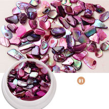 Colorful Rose red Shell Fragments Nail Art Decorations Ornaments - £4.35 GBP