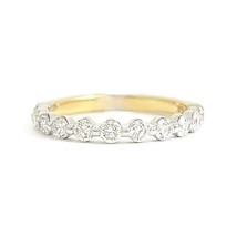 Authenticity Guarantee 
Two-Tone Round Diamond Wedding Band Anniversary Ring ... - £1,619.86 GBP