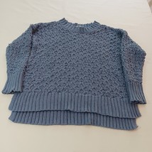 Seven7 Mock Neck 7M7800B Women&#39;s Blue Knit Long Sleeve Pullover Sweater ... - €6,51 EUR