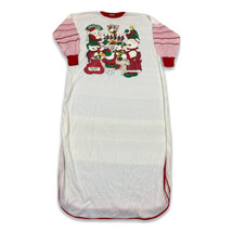 Vintage 90s Twilight Time One Size Fleece Christmas Santa Workshop Nightgown USA - £7.90 GBP
